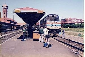 The last run of the Pioneer in Portland, OR, with railfans. Copyright Jim Fix, used by permission.